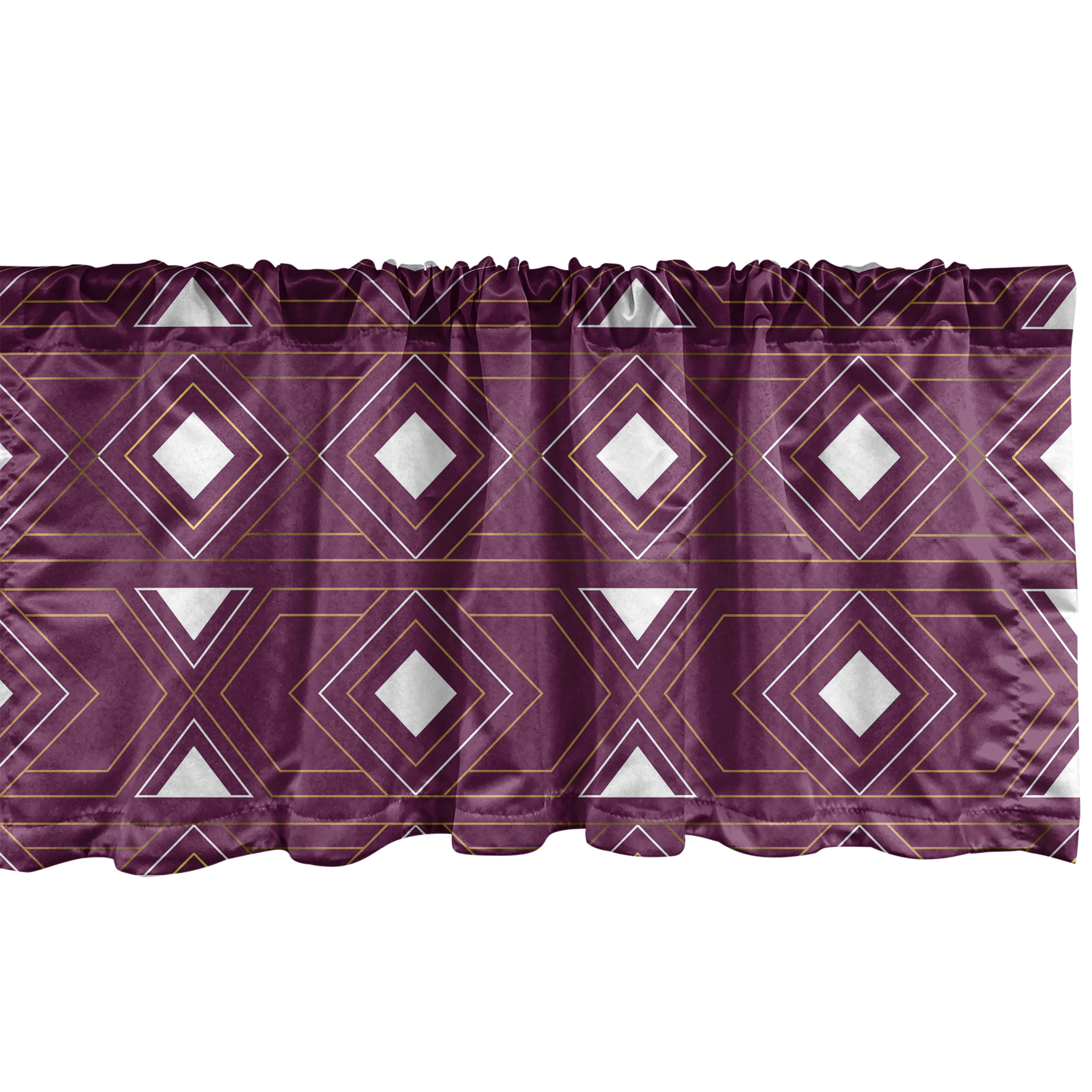 Window Square Valance Abstract Window Valance, Triangles and Diagonal Square Shapes Geometric ...