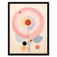 thumbnail image 1 of Abstract With a Hint Of Flower Bohemian Floral Watercolour Painting Pink Yellow Blue Bright Pastel Art Print Framed Poster Wall Decor 12x16 inch, 1 of 5