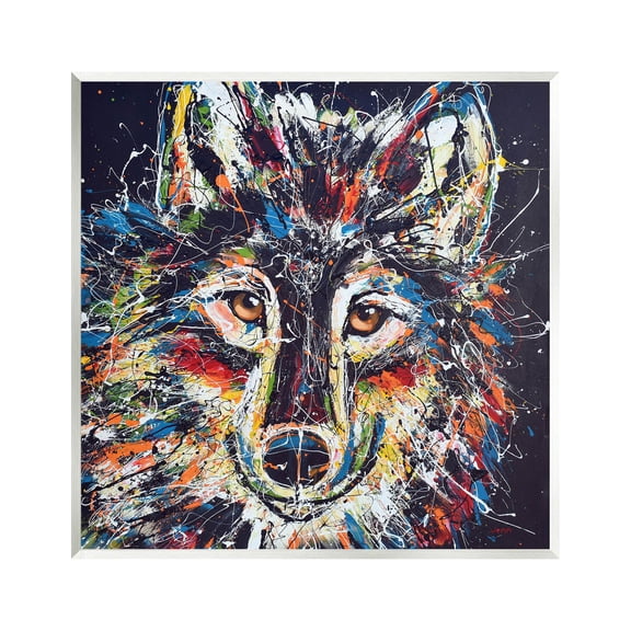 Abstract Wolf Urban Style Hues Animals & Insects Painting Unframed Art Print Wall Art