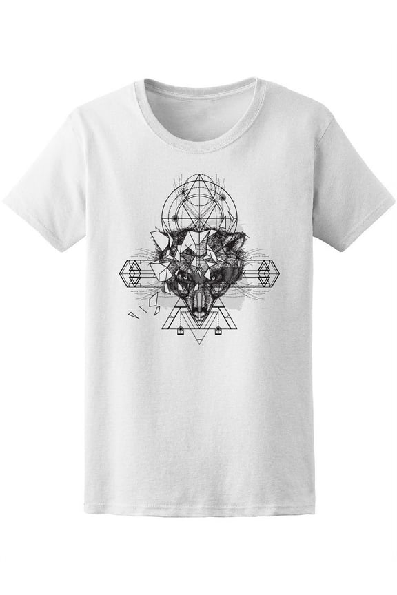 Abstract Wolfs Head T-Shirt Men -Image by Shutterstock, Male Large