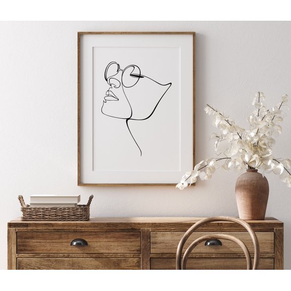 Abstract Woman Line Art Face Line Art Woman Line Art Silhouette Woman Line Face Print Line Drawing Wall Art Home Decor Home Prints