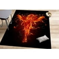 thumbnail image 1 of Abstract Woman Rugs, Black Rug, Angel Wings Rug, Personalizeds Rug, Fire Angel Woman Rug, Pattern Rugs, Gift For The Home Rug, Red Rugs, 3.3'x6.5' - 100x200 cm, 1 of 4