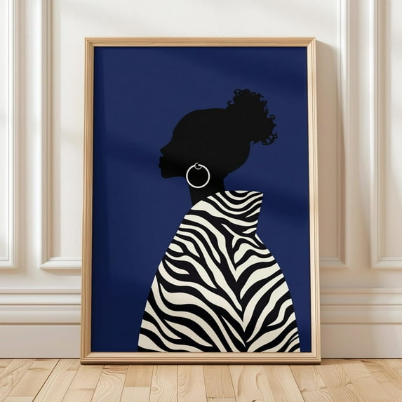 Abstract Woman Silhouette Art Print, Modern Black And White Wall Art, Minimalist Female Portrait, Home Decor Wall Art, Modern Wall Decor, 12x18 UNFRAMED