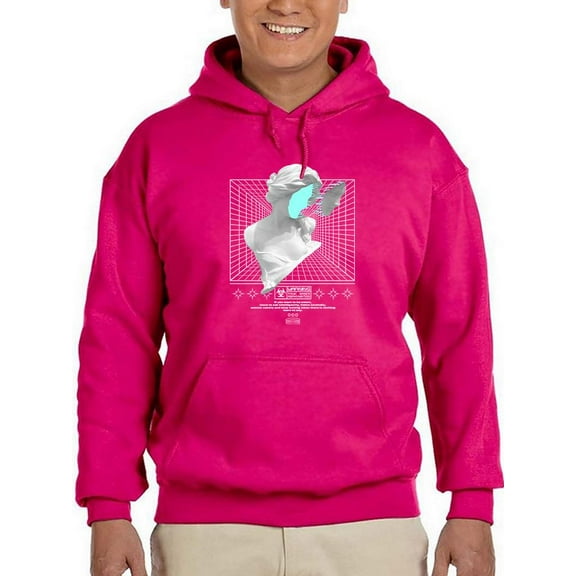 Abstract Woman Statue Techno Hoodie Men -Image by Shutterstock, Male 5X-Large