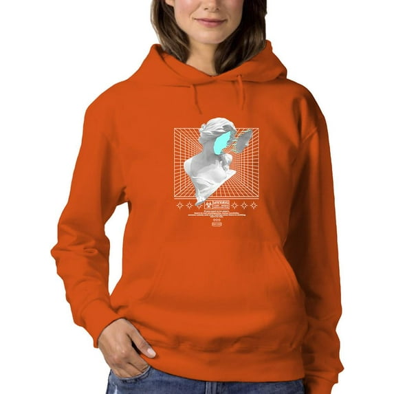 Abstract Woman Statue Techno Hoodie Women -Image by Shutterstock, Female x-Large