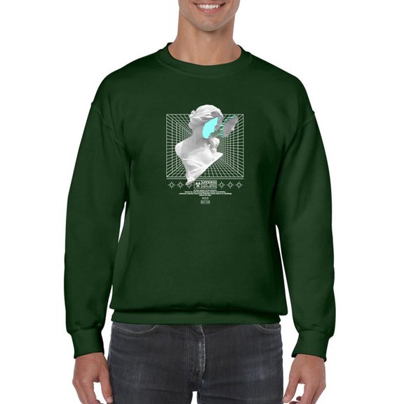 Abstract Woman Statue Techno Sweatshirt Men -Image by Shutterstock, Male Small