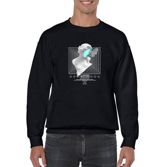 Abstract Woman Statue Techno Sweatshirt Men -Image by Shutterstock, Male XX-Large