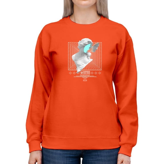 Abstract Woman Statue Techno Sweatshirt Women -Image by Shutterstock, Female Small