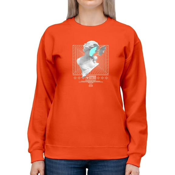 Abstract Woman Statue Techno Sweatshirt Women -Image by Shutterstock, Female x-Large