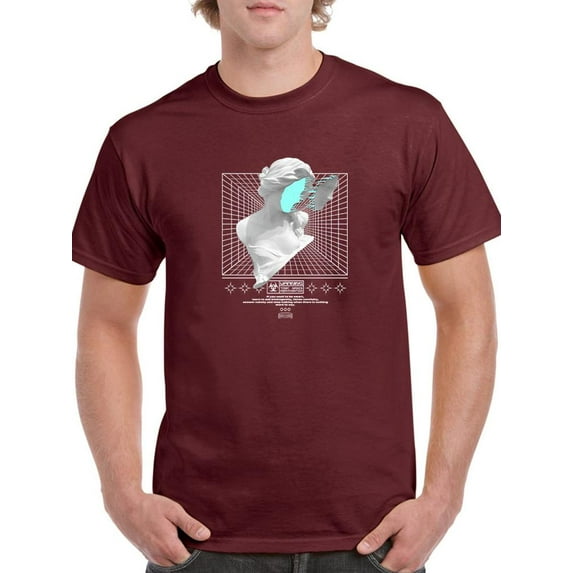 Abstract Woman Statue Techno T-Shirt Men -Image by Shutterstock, Male XX-Large