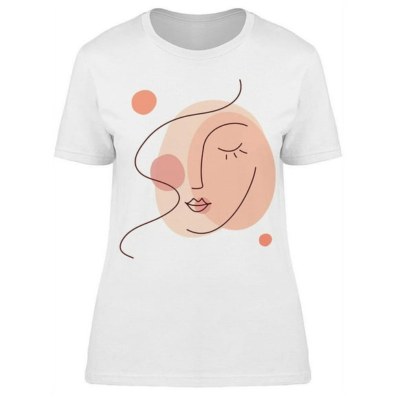 Abstract Womans Face T-Shirt Women -Image by Shutterstock, Female x-Large