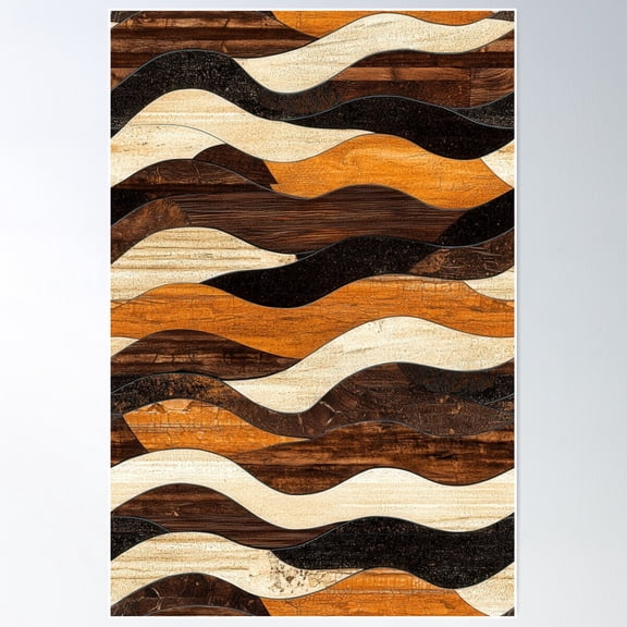 Abstract Wood Textures With Natural Elegance Poster Wall Art, Modern Wall Decor For Living Room Bedroom, 8x12 UNFRAMED