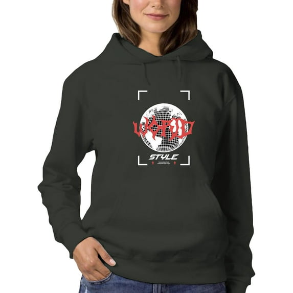 Abstract World Rave Style Hoodie Women -Image by Shutterstock, Female Small