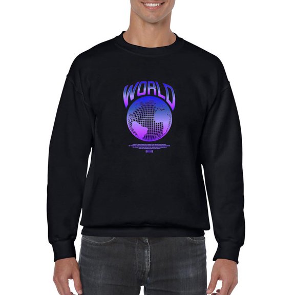 Abstract World Rave Style. Sweatshirt Men - Men Sweatshirt, Black, Small
