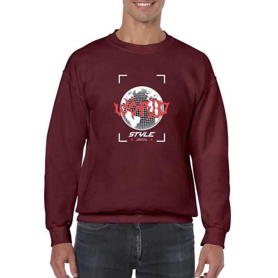 Abstract World Rave Style Sweatshirt Men -Image by Shutterstock, Male XX-Large