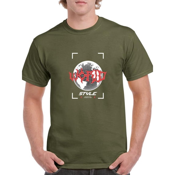 Abstract World Rave Style T-Shirt Men -Image by Shutterstock, Male 4X-Large