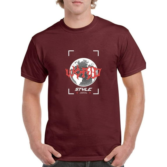 Abstract World Rave Style T-Shirt Men -Image by Shutterstock, Male 5X-Large