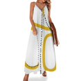 thumbnail image 1 of Abstract Yellow Black Dotted Art Sleeveless Dress Loose Women's Dress Dresses Luxury Evening Dresses, 1 of 9