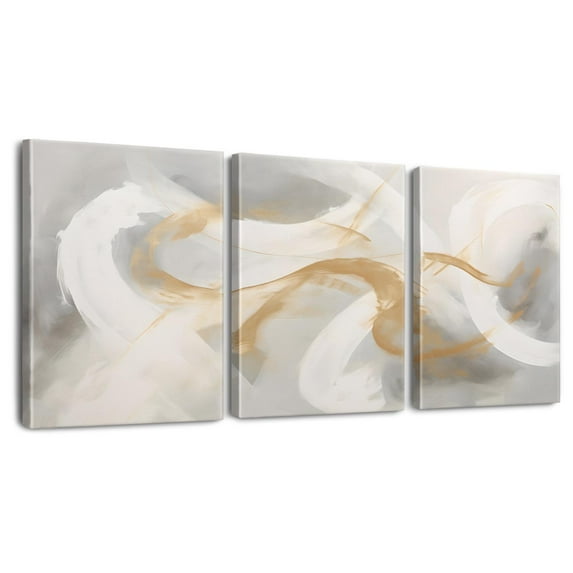 Abstract Yellow Black and Grey Teal Modern Wall Art Modern Bathroom Decor for Office Bedroom Kitchen Dining Room 12x16 Inch 3PCS