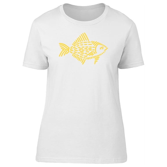 Abstract Yellow Fish T-Shirt Women -Image by Shutterstock, Female x-Large