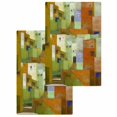 thumbnail image 1 of Abstract Yellow Kitchen Dish Towels for Drying Dishes Set of 2, Painting Buildings Geometric Modern Art Waffle Weave Microfiber Hand Tea Bathroom Towels Quick Dry & Absorbent Towel 15.7x23.6, 1 of 7