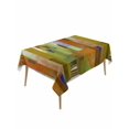 thumbnail image 1 of Abstract Yellow Rectangle Tablecloth, Painting Buildings Geometric Modern Art Waterproof & StainResistant Tablecloth, Washable Oil-proof Table Cover for Dining/Party/Wedding/Camping/Buffet 60x120 In, 1 of 9