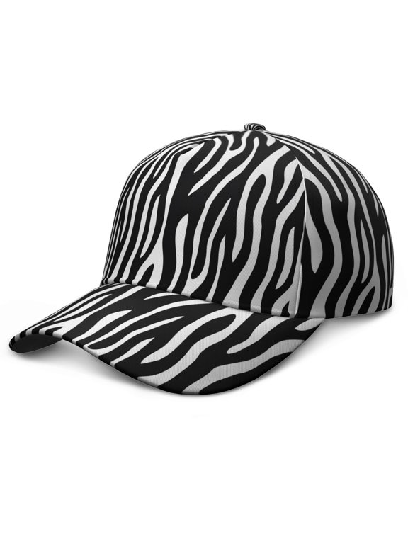 Abstract Zebra Pattern Trucker Hat, Washed Unstructured Cap with Quick-Drying, Comfortable Fit, Multicolor Zebra Aesthetic Print Cap for Summer Beach Jogging and Gift for Adults