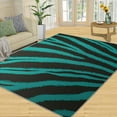 thumbnail image 1 of Abstract Zebra Stripe Area Rug Cyan Stripe Pattern Rug Zebra Stripe Rugs For Bedroom Zebra Stripe Rugs For Boys Room Zebra Stripe Rugs For Living Room Home Decor Floor Mats 4x6ft, 1 of 6