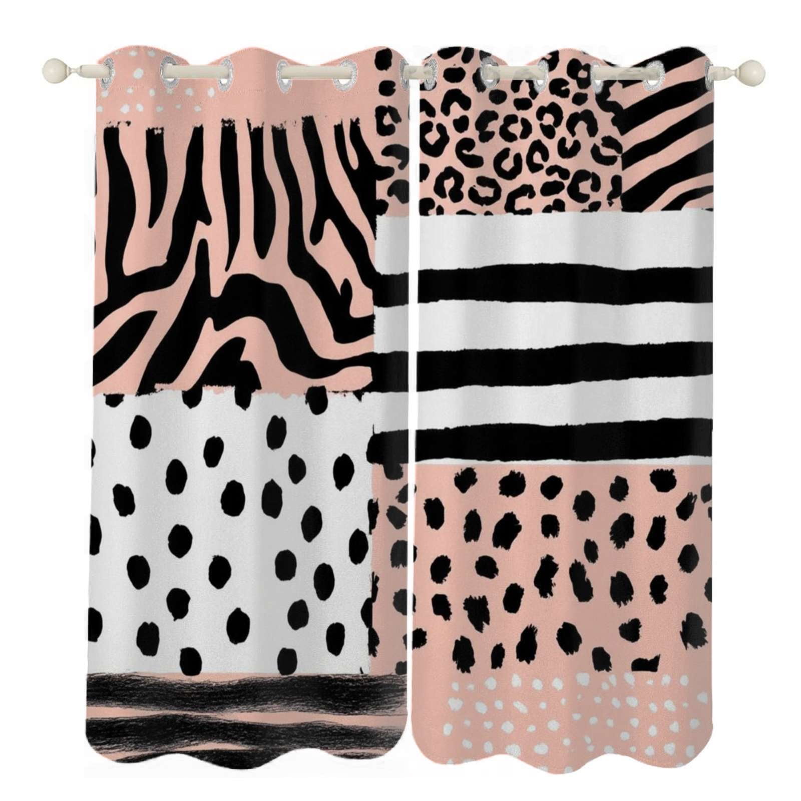 Abstract animal print collage Sunshade Curtains Home Bedroom Living ...
