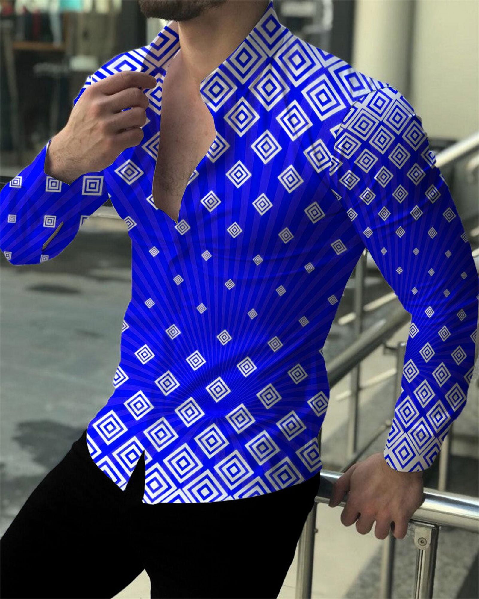 Colorful Abstract Men's Short Sleeve Shirt