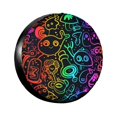 Abstract art Spare tire cover, weather proof wheel protector, universal