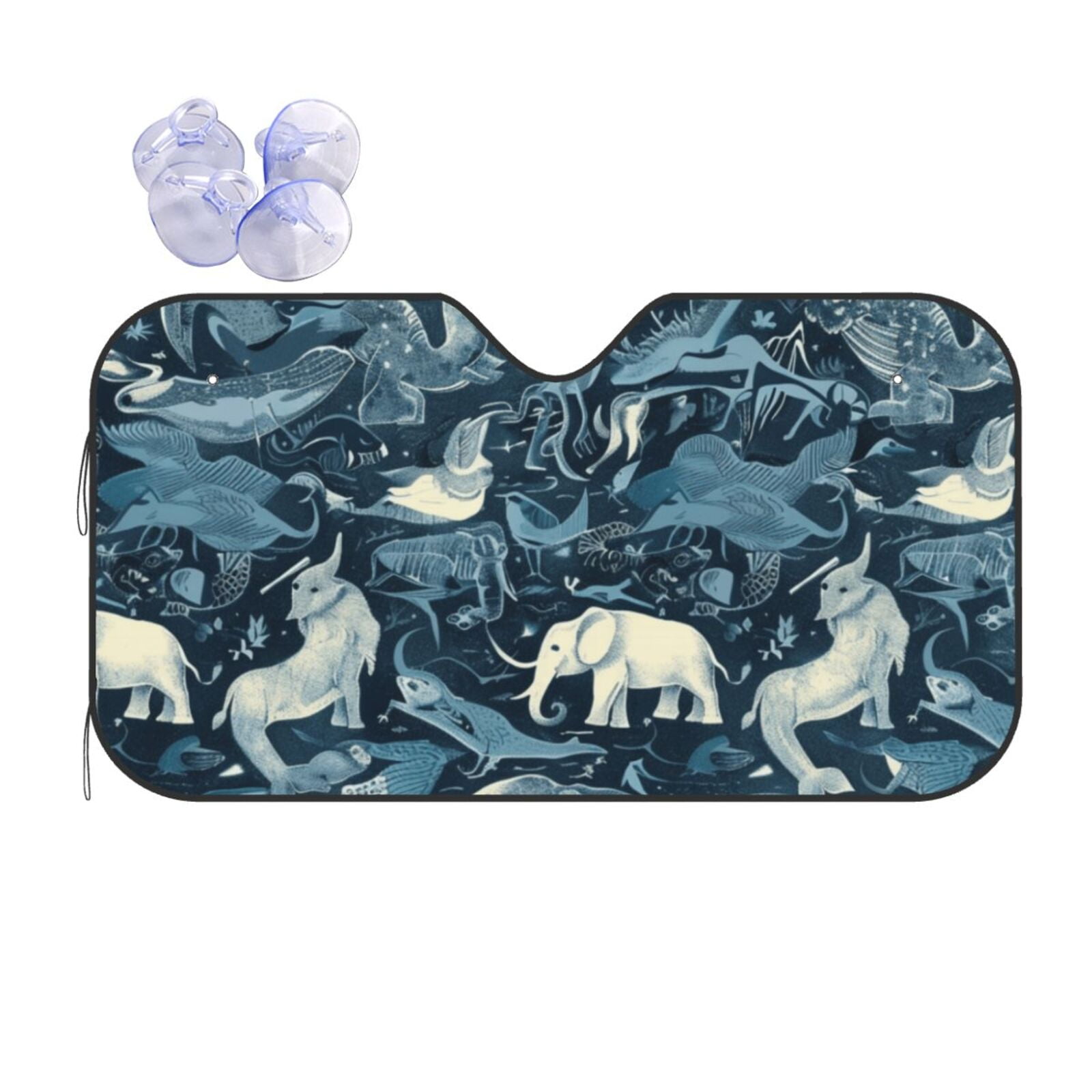 Abstract art drawing Car windshield sunshade, foldable front window