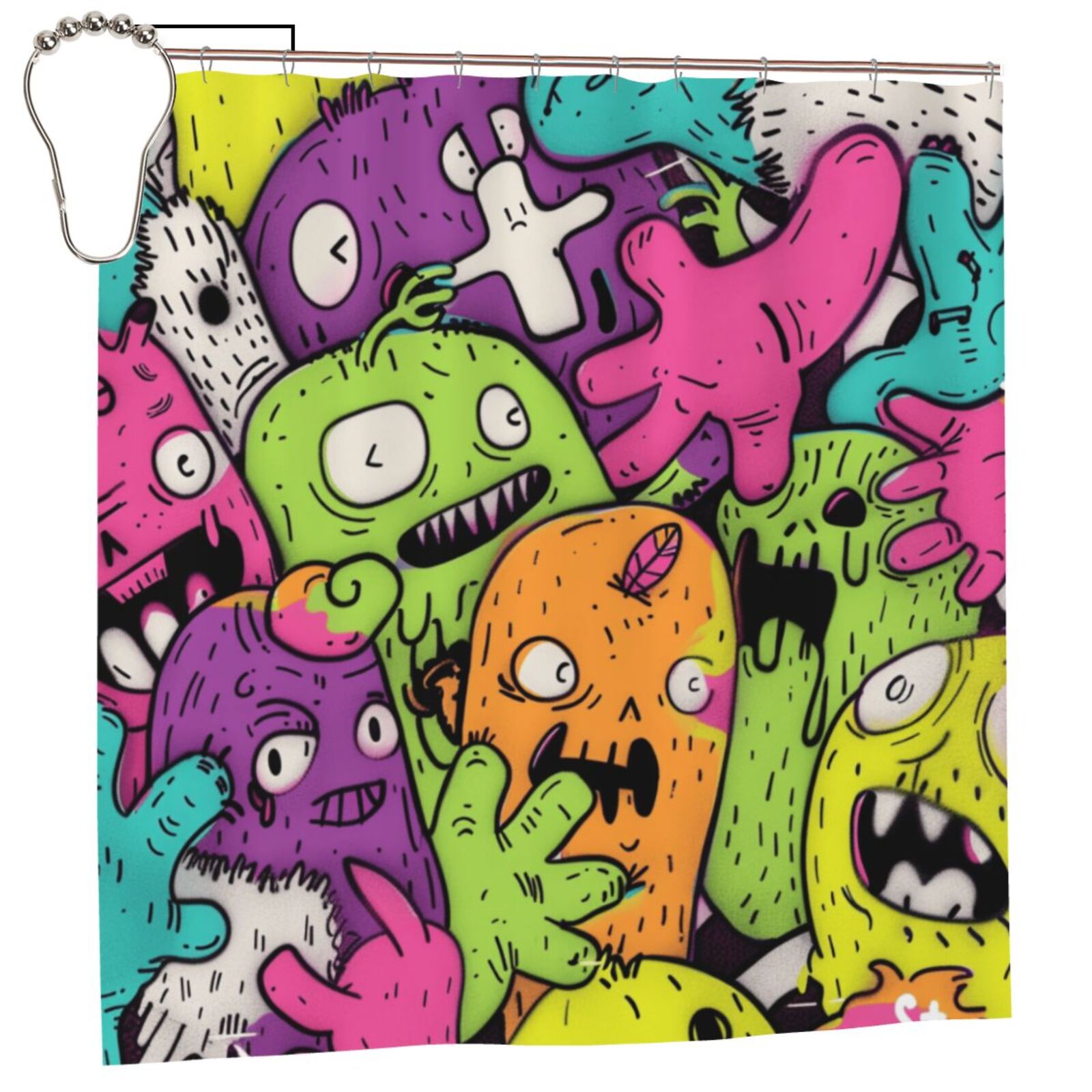 Abstract art features Shower Curtain Shower Curtain Waterproof Fabric