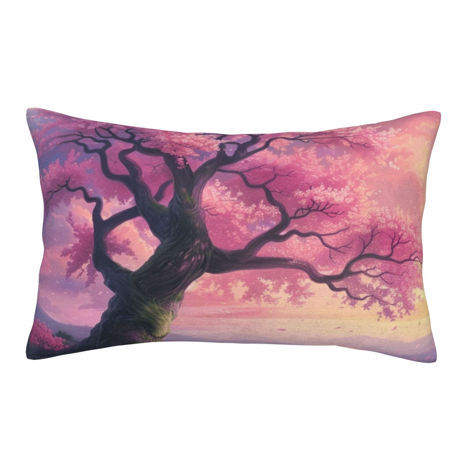 Abstract art plant Waist pillow case Decorative large pillow case with