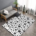 Abstract black Polka dots Area Rugs for Living Room Bedroom , 3x5 Soft