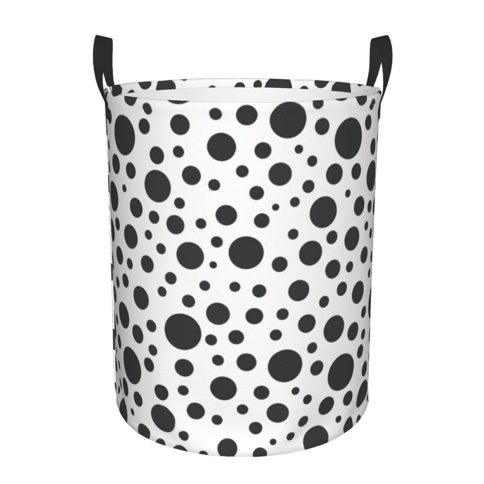 Abstract black Polka dots Laundry Basket, Laundry Hamper, Dirty Clothes
