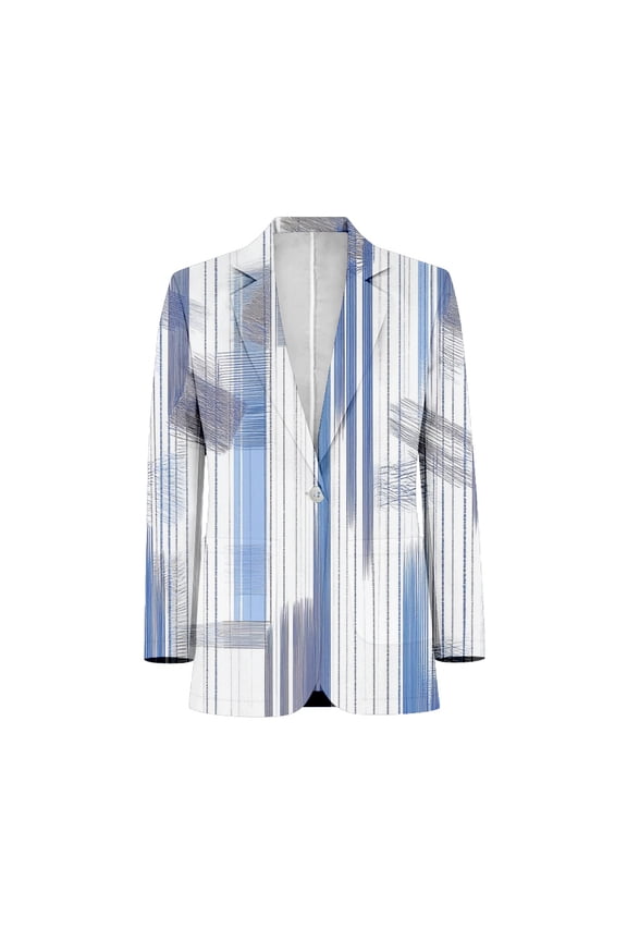 Abstract blue grey texture Men's Suit Blazer Casual Party Wear Slim Fit Suit Jacket Fashionable Luxury British Style Men Suit Coat