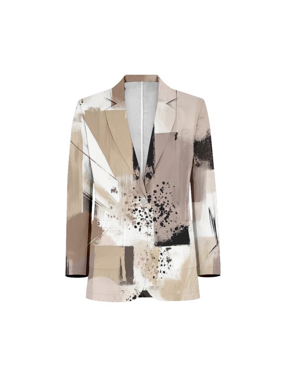 Abstract blue wavy pattern design Men Blazers Slim Clothing Summer Jacket Man Oversize Daily Suits Tops