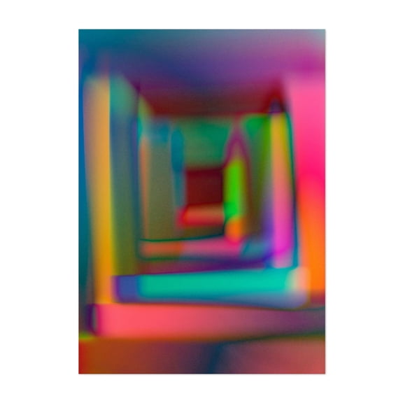 Abstract blurred background - Digital Art Abstract Psychedelic Modern Art Surrealism Geometric Art Deco Unframed Wall Art Print 4 x 6 inches