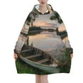 Abstract closeup blanket hoodie, wool blanket sweatshirt for adult
