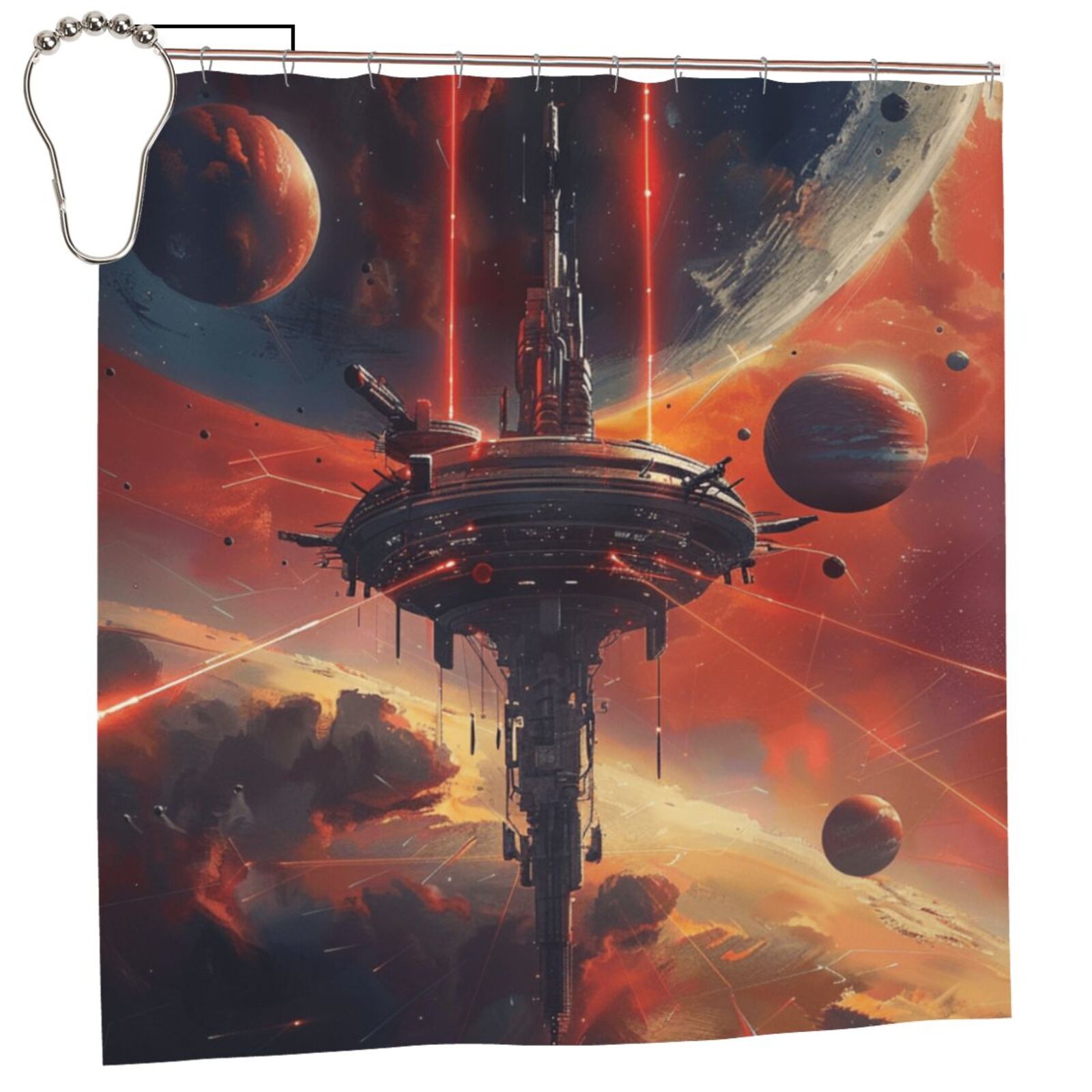 Abstract closeup painting Shower Curtain, Waterproof Fabric Shower