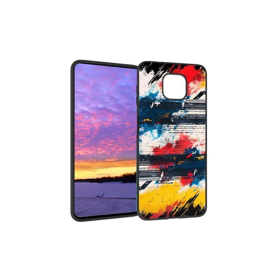 Abstract-colorful-stripes-1 Phone Case, Designed for Moto G Power 2021 Case Soft Silicon for women girls boys wife gift,Shockproof Phone Cover