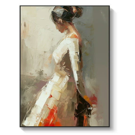 Canvas wall painting, 3D bedroom decoration, abstract sexy woman, girl room decoration, modern woman gift,102*76cm (40*30) inches,stretched + black frame