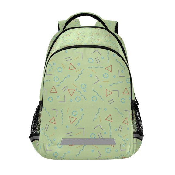 Abstract geometric pastel pattern Backpack with Chest Strap, Laptop Backpack, Travel Hiking Rucksack, Knapsack