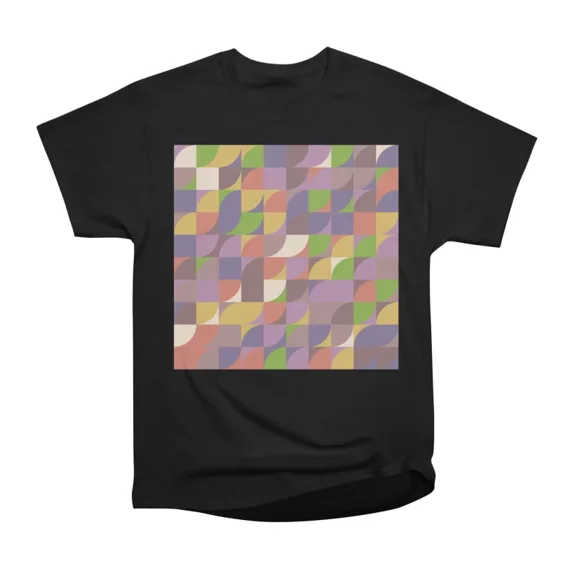 Abstract geometric pattern in analogous greenery color palette TShirt ...