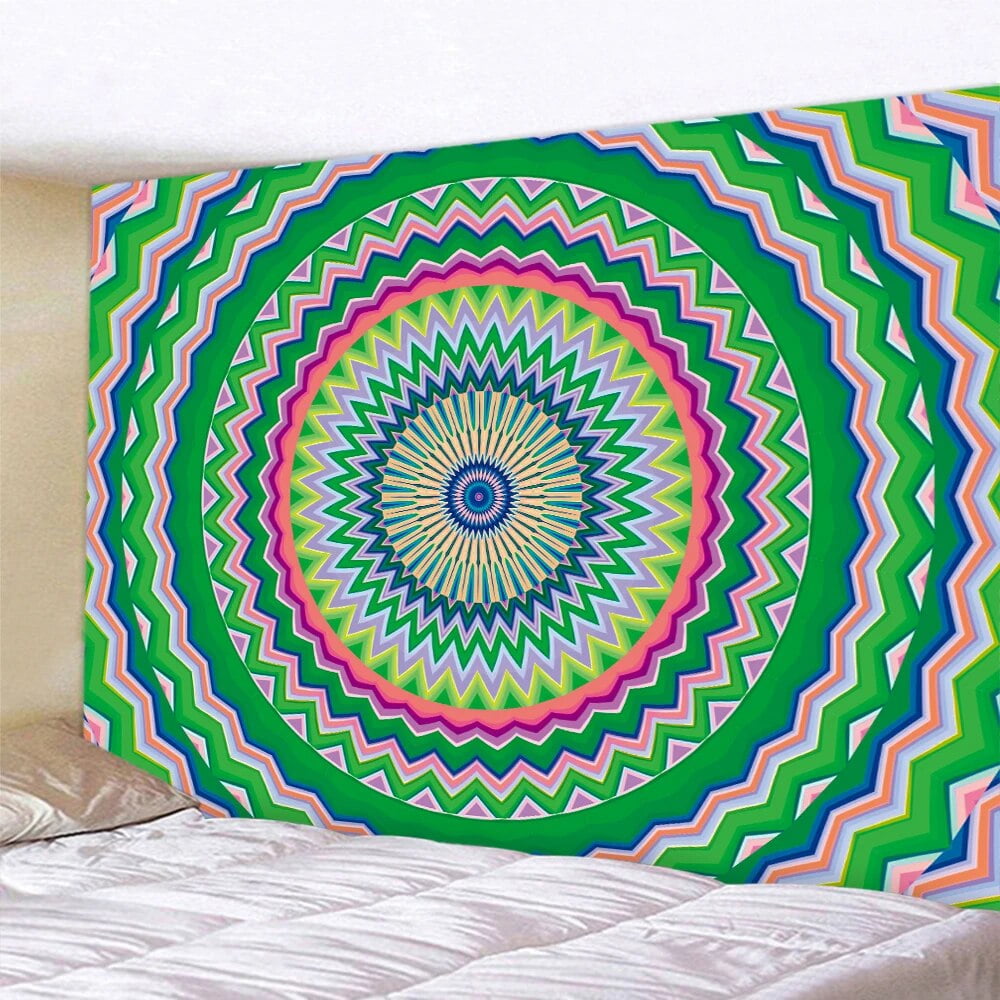 Abstract geometric psychedelic scene large size home decor tapestry hippie boho mandala room