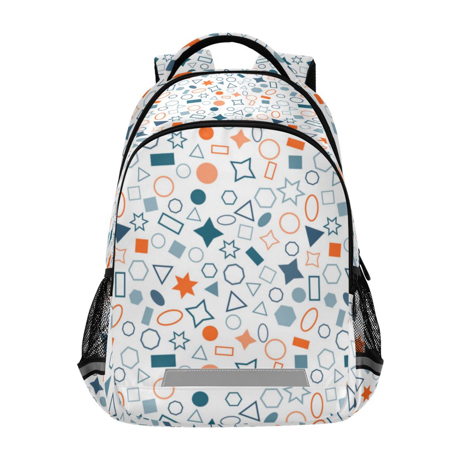 Tactile Rectangle Backpack Abstract geometric shapes pattern Backpack with Chest Strap, Laptop ...