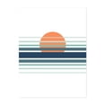 thumbnail image 1 of Abstract geometric sunset with orange sun - Illustration Minimalist Abstract Sunset Geometric Modern Art Pastel Beach House Unframed Wall Art Print 18 x 24 inches, 1 of 4
