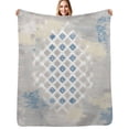 thumbnail image 1 of Abstract geometric textile design Flannel Blankets Soft Warm Throw Blanket Autumn Camping Bedroom Aesthetic Bedspread, 1 of 6