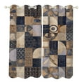 thumbnail image 1 of Abstract geometric tile pattern Sunshade Curtains Home Bedroom Living Room Dining Room Home Decor Window Drapes 2 PCS, 1 of 5